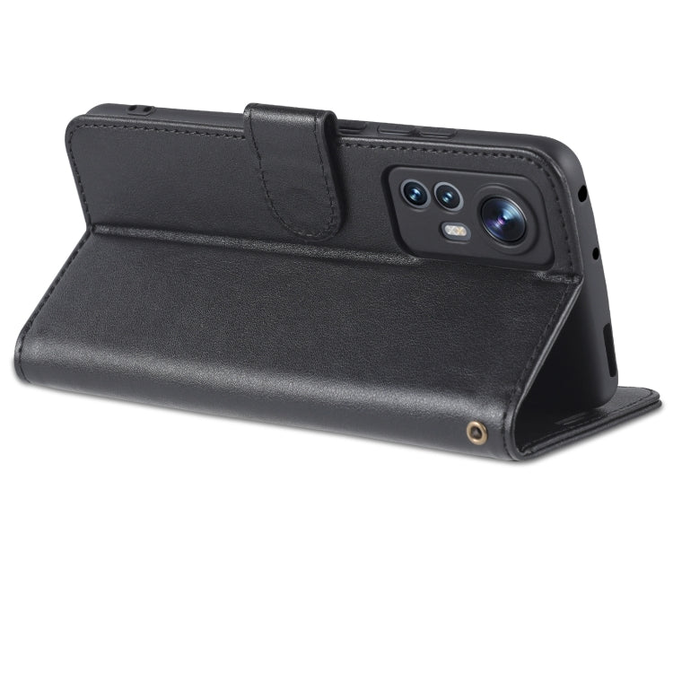 For Xiaomi 12 5G AZNS Sheepskin Texture Flip Leather Phone Case