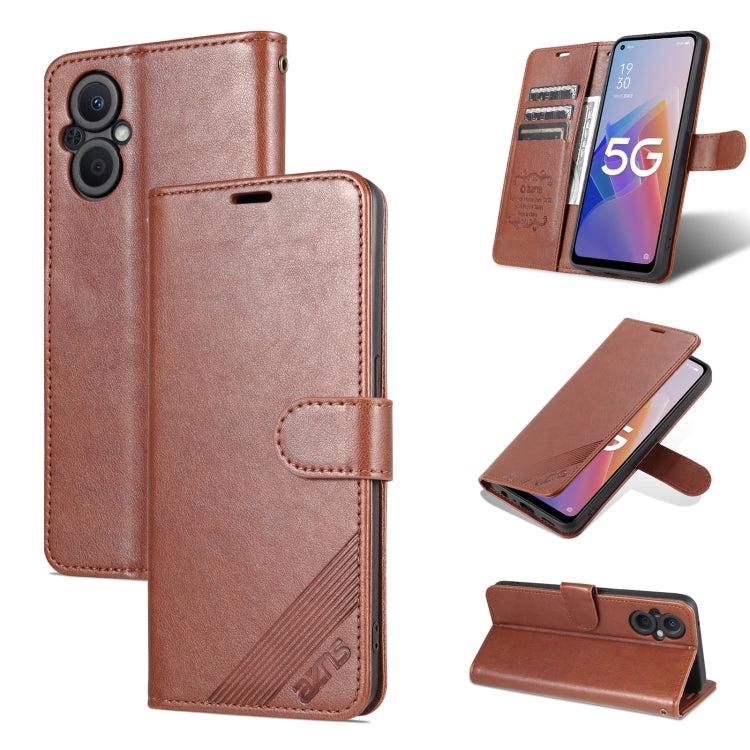 For OnePlus Nord N20 5G AZNS Sheepskin Texture Flip Leather Phone Case