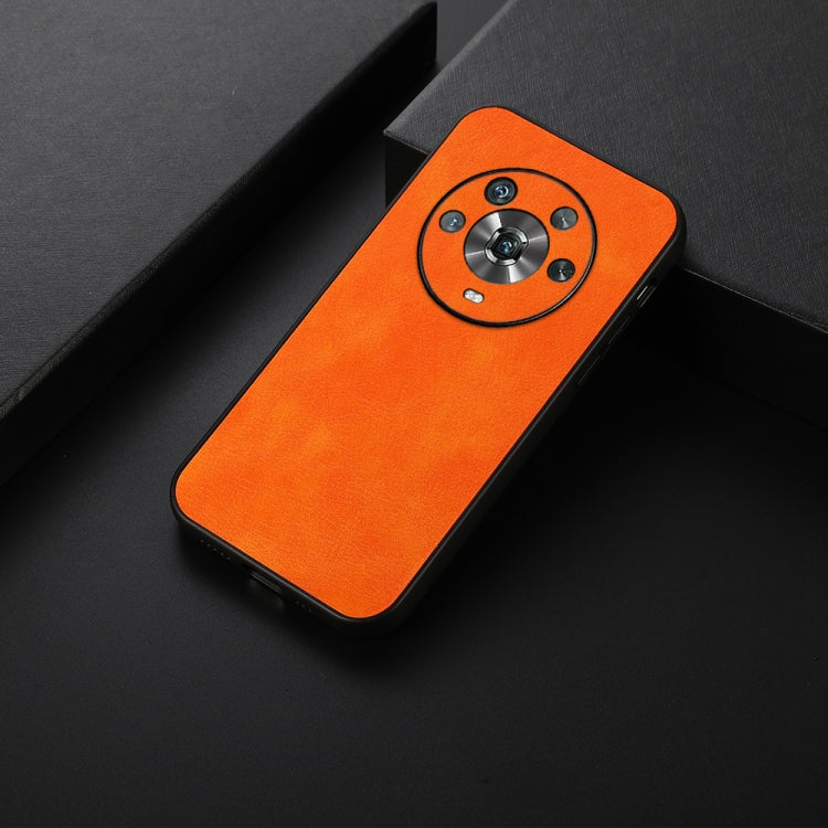 For Honor Magic4 Two-color Litchi Texture PU Phone Case