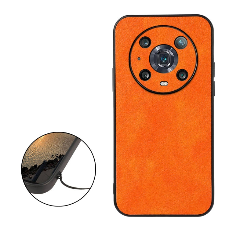 For Honor Magic4 Pro Two-color Litchi Texture PU Phone Case