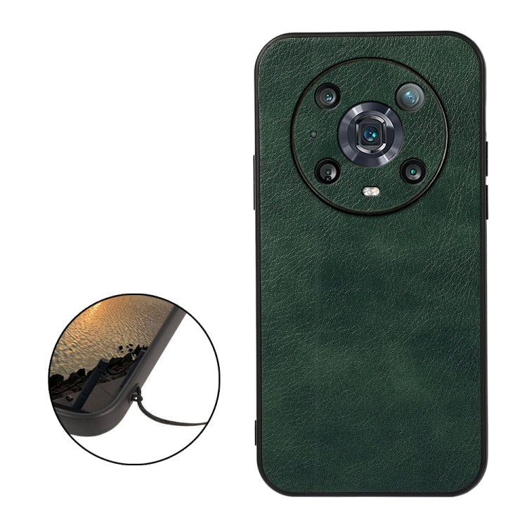 For Honor Magic4 Pro Two-color Litchi Texture PU Phone Case