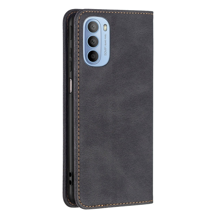 For Motorola Moto G31 / G41 Side Fingerprint Version Magnetic RFID Blocking Anti-Theft Leather Phone Case