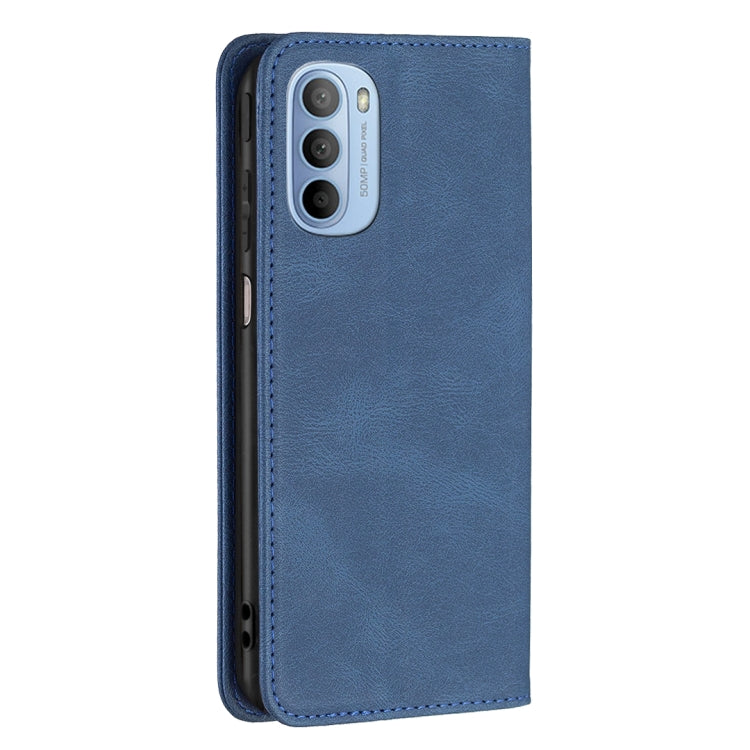 For Motorola Moto G31 / G41 Side Fingerprint Version Magnetic RFID Blocking Anti-Theft Leather Phone Case