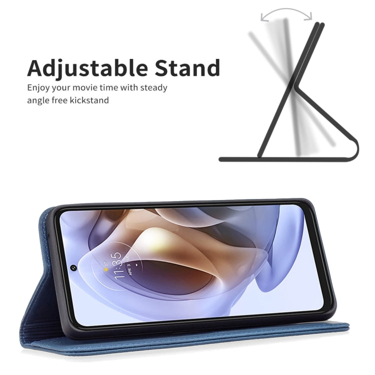 For Motorola Moto G31 / G41 Side Fingerprint Version Magnetic RFID Blocking Anti-Theft Leather Phone Case