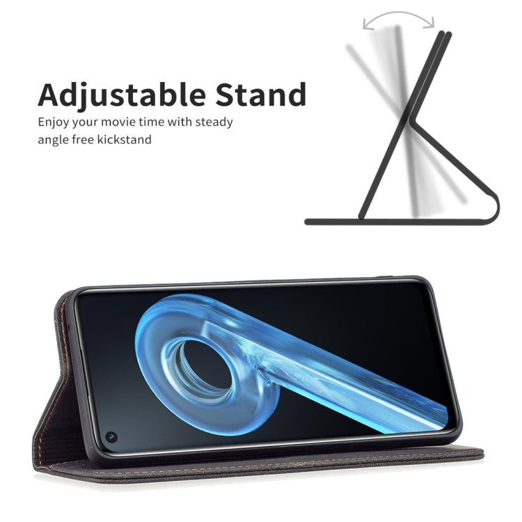 For OPPO A36 4G / A96 4G / A76 4G / K10 4G / Realme 9i Magnetic RFID Blocking Anti-Theft Leather Phone Case