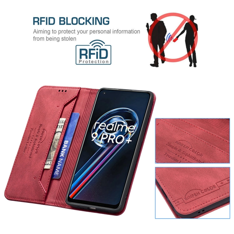 For OPPO Realme 9 Pro+ Magnetic RFID Blocking Anti-Theft Leather Phone Case