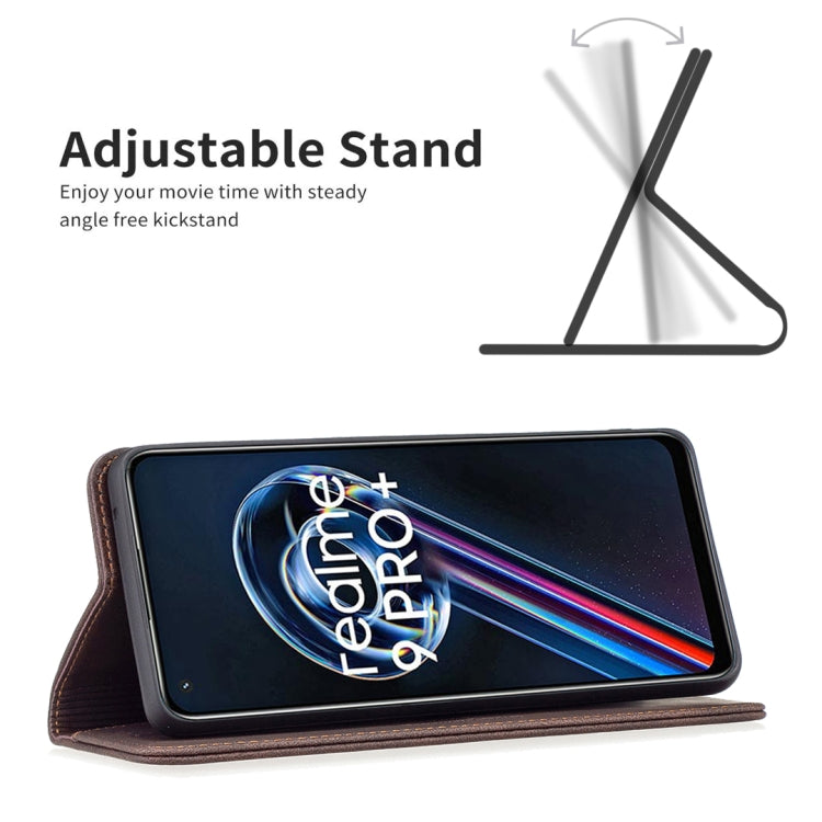 For OPPO Realme 9 Pro+ Magnetic RFID Blocking Anti-Theft Leather Phone Case