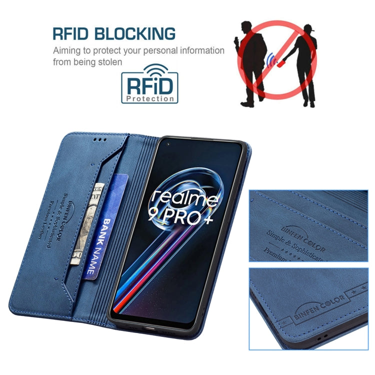 For OPPO Realme 9 Pro+ Magnetic RFID Blocking Anti-Theft Leather Phone Case