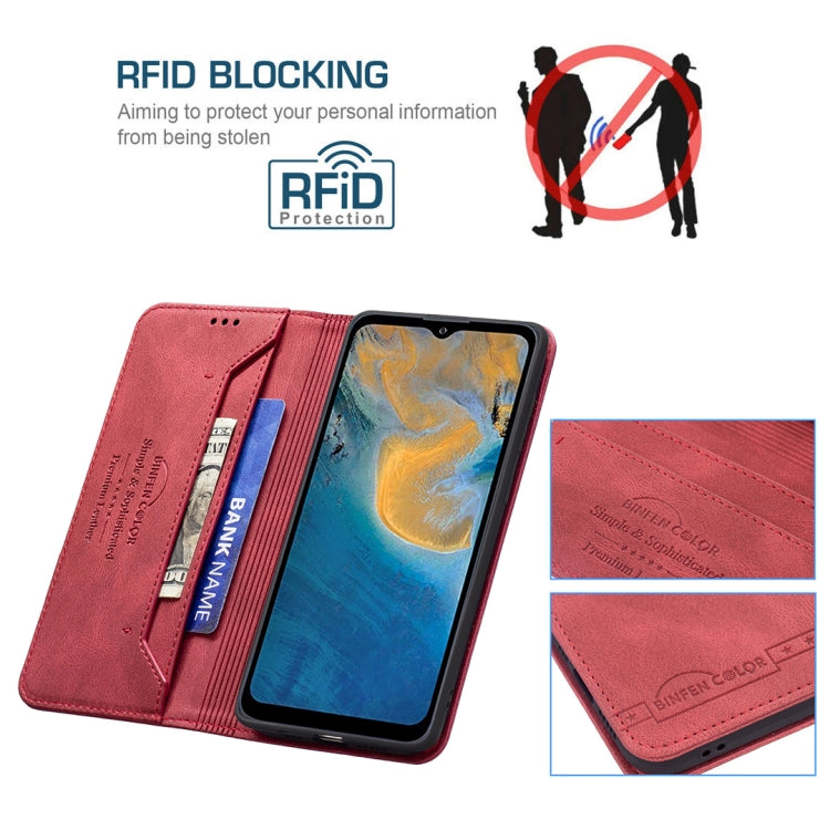 For ZTE Blade A51 Magnetic RFID Blocking Anti-Theft Leather Phone Case