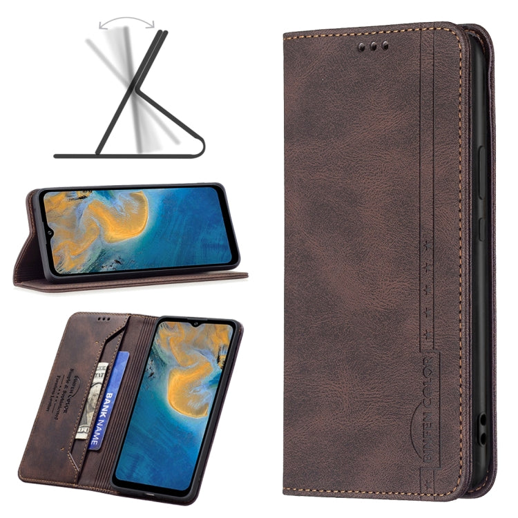 For ZTE Blade A51 Magnetic RFID Blocking Anti-Theft Leather Phone Case