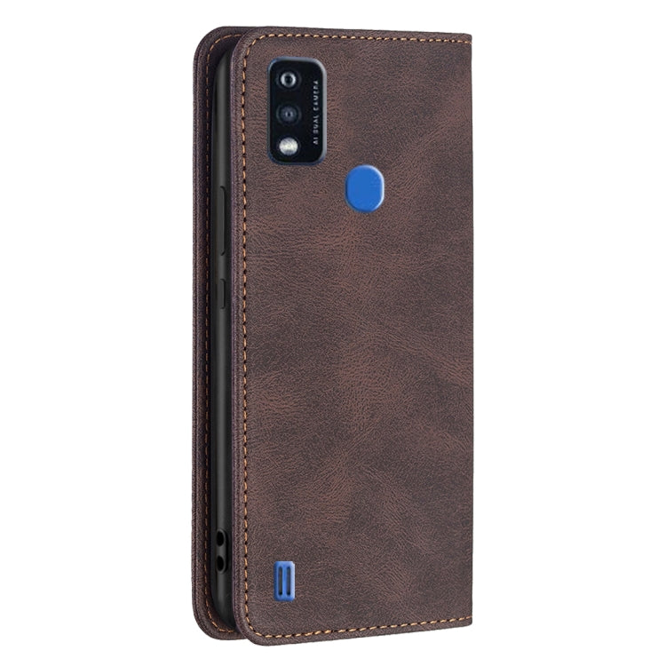 For ZTE Blade A51 Magnetic RFID Blocking Anti-Theft Leather Phone Case