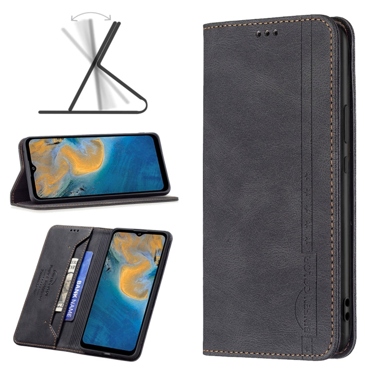 For ZTE Blade A51 Magnetic RFID Blocking Anti-Theft Leather Phone Case