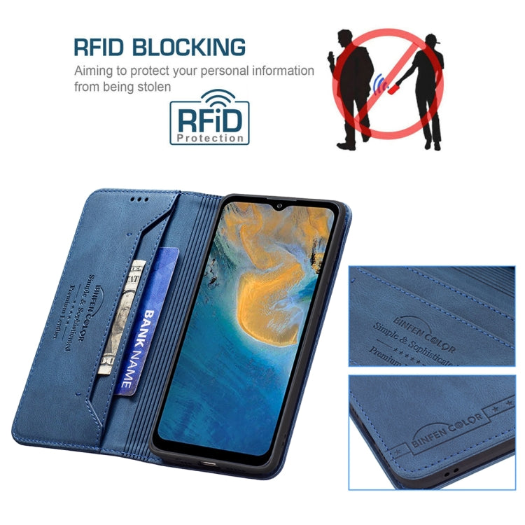 For ZTE Blade A51 Magnetic RFID Blocking Anti-Theft Leather Phone Case