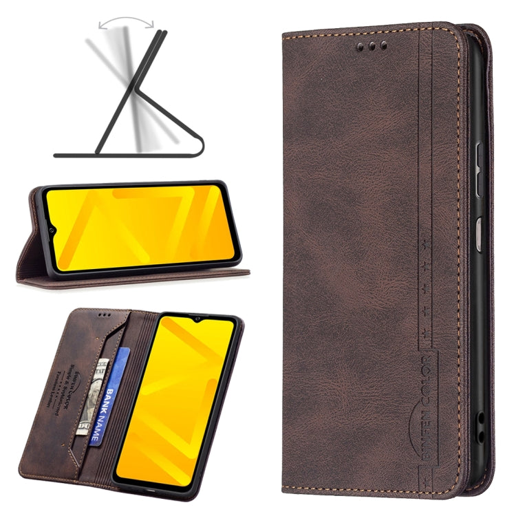 For ZTE Blade A71 Magnetic RFID Blocking Anti-Theft Leather Phone Case