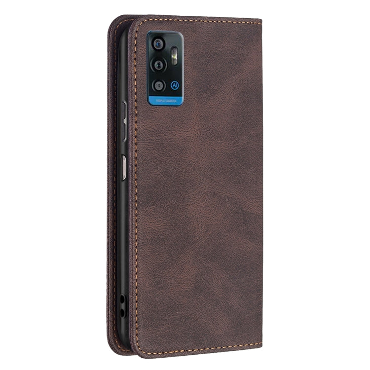 For ZTE Blade A71 Magnetic RFID Blocking Anti-Theft Leather Phone Case