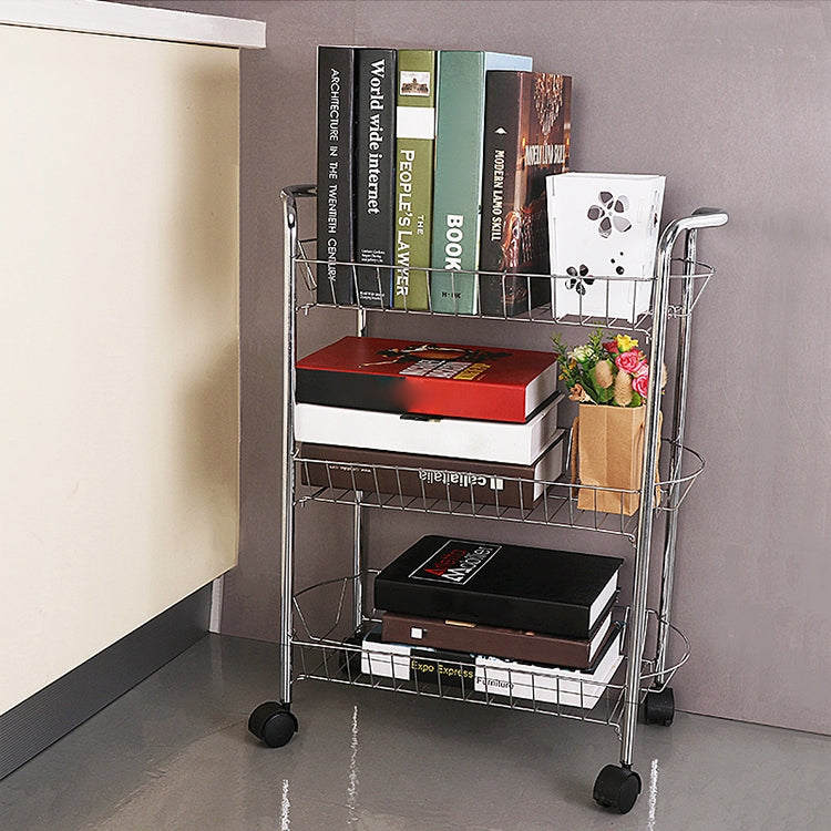 Kitchen Trolley Rack Condiment Shelf with Pulley, Size:3-layer