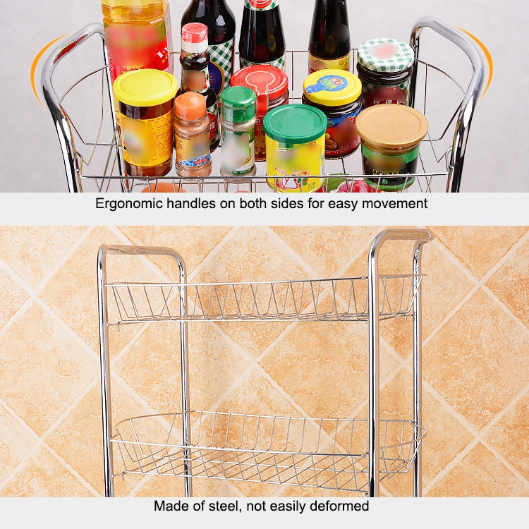 Kitchen Trolley Rack Condiment Shelf with Pulley, Size:4-layer
