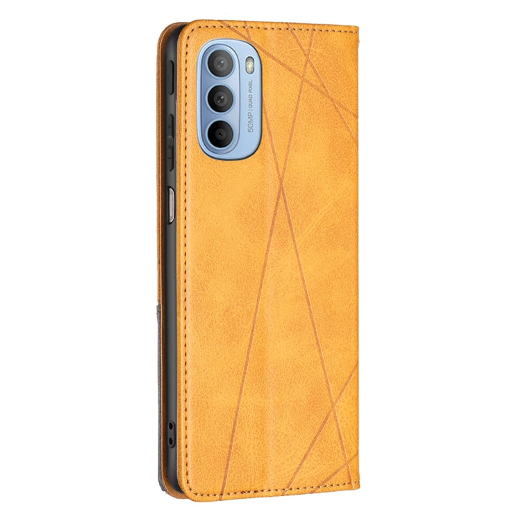 For Motorola Moto G31 / G41 Side Fingerprint Version Prismatic Invisible Magnetic Leather Phone Case