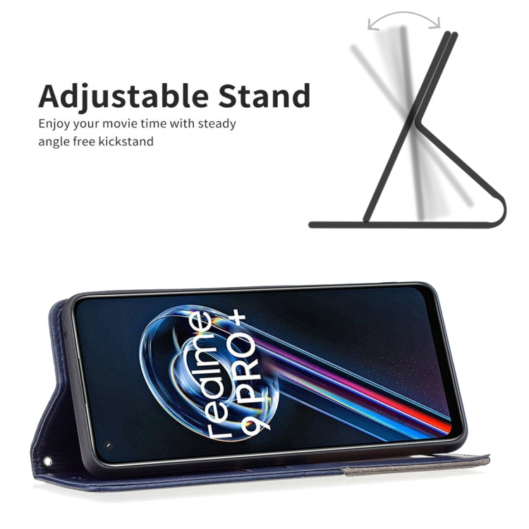 For OPPO Realme 9 Pro+ Prismatic Invisible Magnetic Leather Phone Case