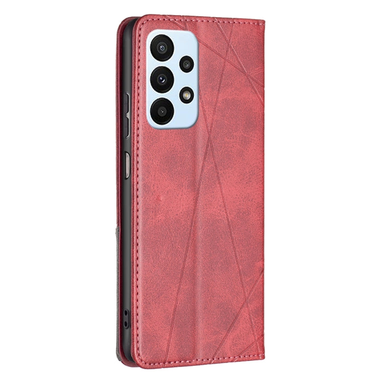 For Samsung Galaxy A23 5G Prismatic Invisible Magnetic Leather Phone Case