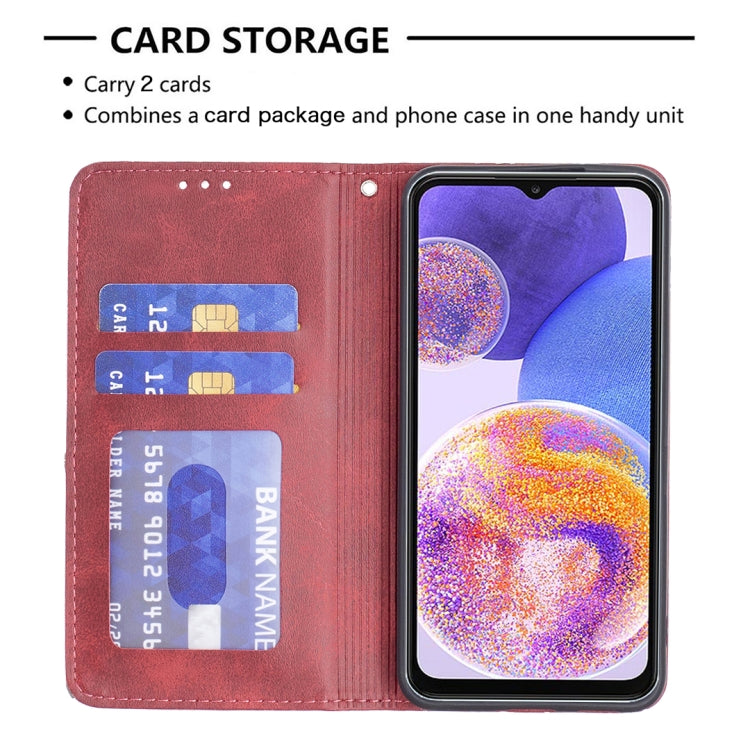 For Samsung Galaxy A23 5G Prismatic Invisible Magnetic Leather Phone Case