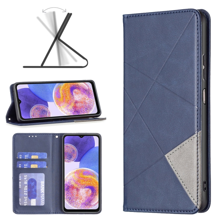 For Samsung Galaxy A23 5G Prismatic Invisible Magnetic Leather Phone Case