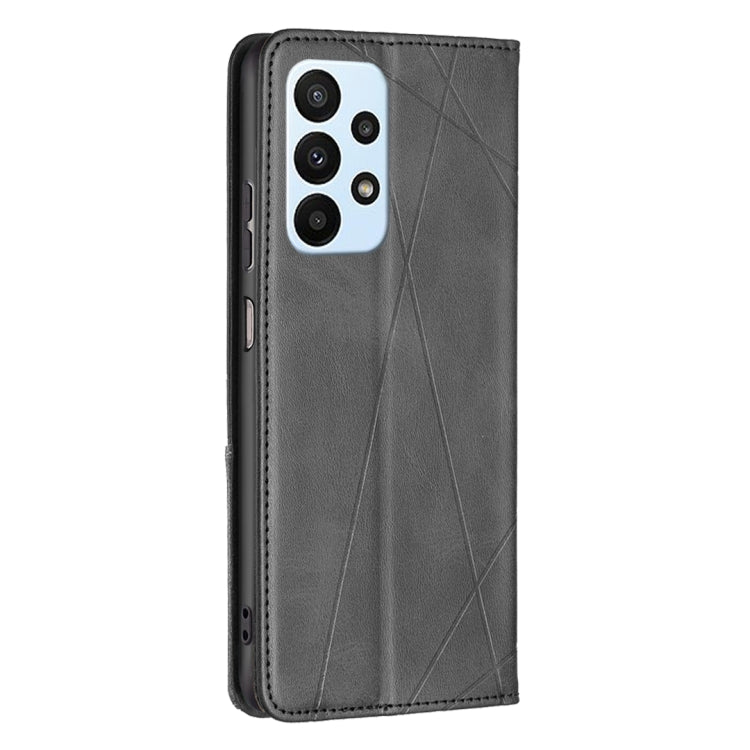 For Samsung Galaxy A23 5G Prismatic Invisible Magnetic Leather Phone Case