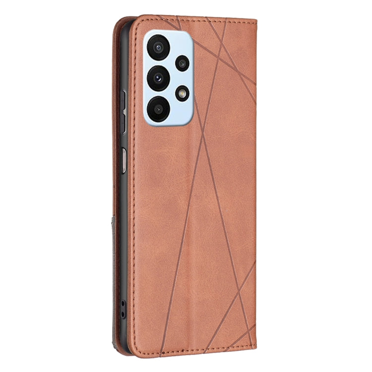 For Samsung Galaxy A23 5G Prismatic Invisible Magnetic Leather Phone Case