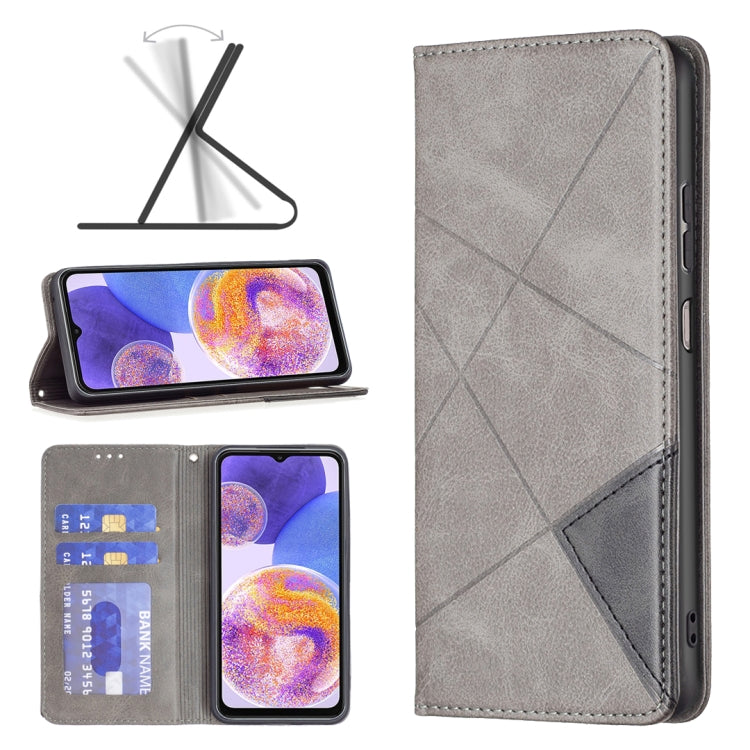 For Samsung Galaxy A23 5G Prismatic Invisible Magnetic Leather Phone Case