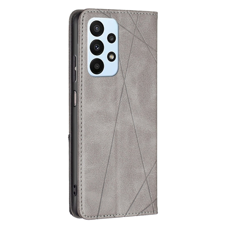 For Samsung Galaxy A23 5G Prismatic Invisible Magnetic Leather Phone Case