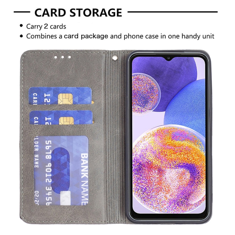 For Samsung Galaxy A23 5G Prismatic Invisible Magnetic Leather Phone Case