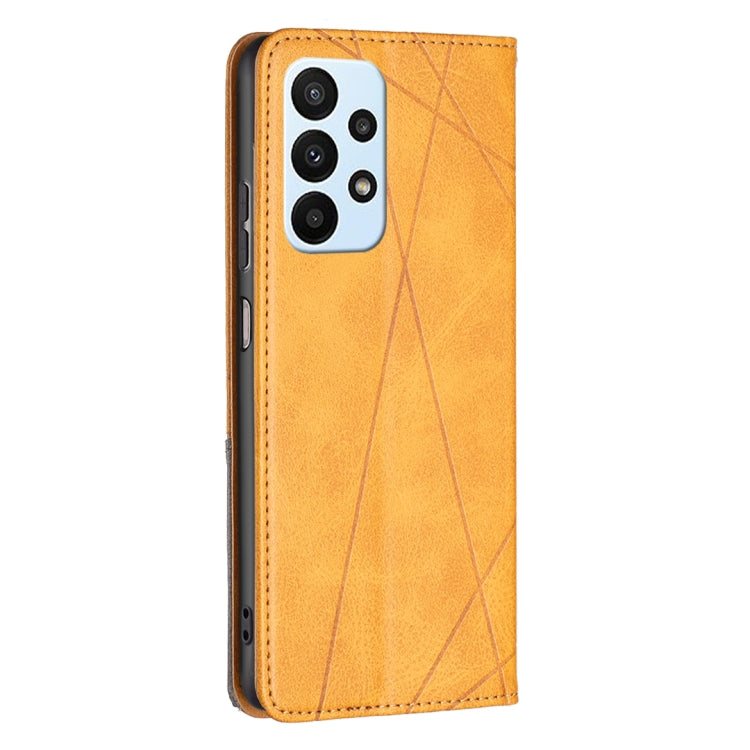 For Samsung Galaxy A23 5G Prismatic Invisible Magnetic Leather Phone Case