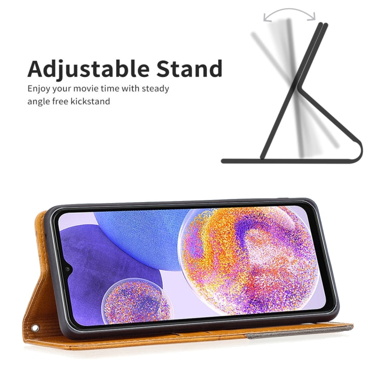 For Samsung Galaxy A23 5G Prismatic Invisible Magnetic Leather Phone Case