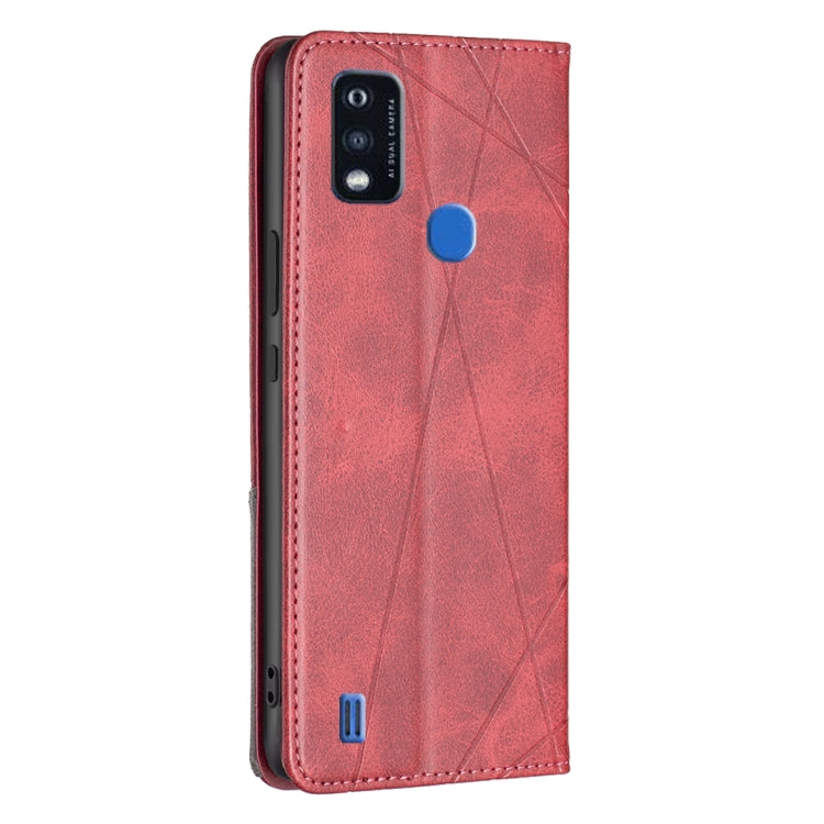For ZTE Blade A51 Prismatic Invisible Magnetic Leather Phone Case