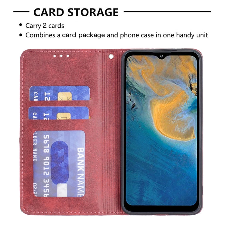 For ZTE Blade A51 Prismatic Invisible Magnetic Leather Phone Case