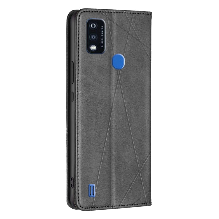 For ZTE Blade A51 Prismatic Invisible Magnetic Leather Phone Case
