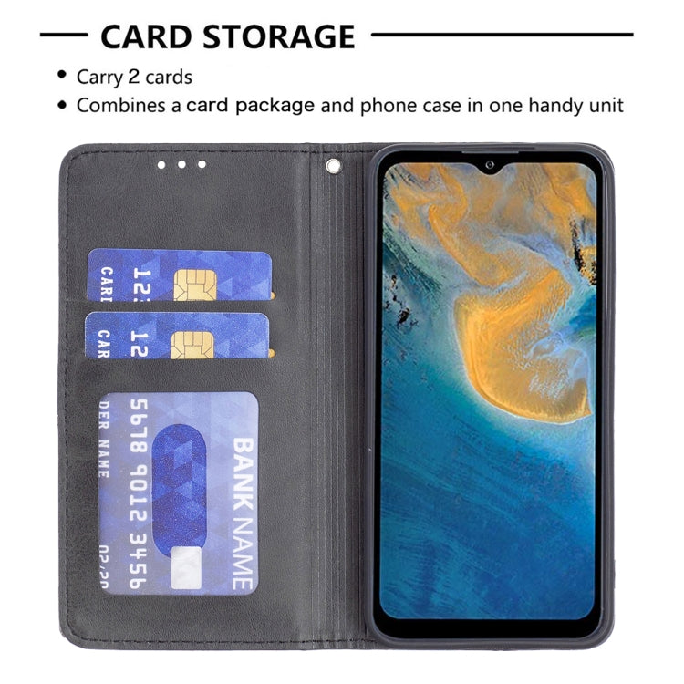 For ZTE Blade A51 Prismatic Invisible Magnetic Leather Phone Case