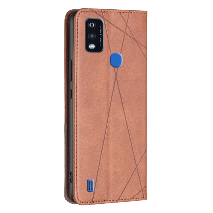 For ZTE Blade A51 Prismatic Invisible Magnetic Leather Phone Case