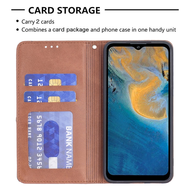 For ZTE Blade A51 Prismatic Invisible Magnetic Leather Phone Case