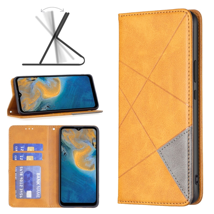For ZTE Blade A51 Prismatic Invisible Magnetic Leather Phone Case