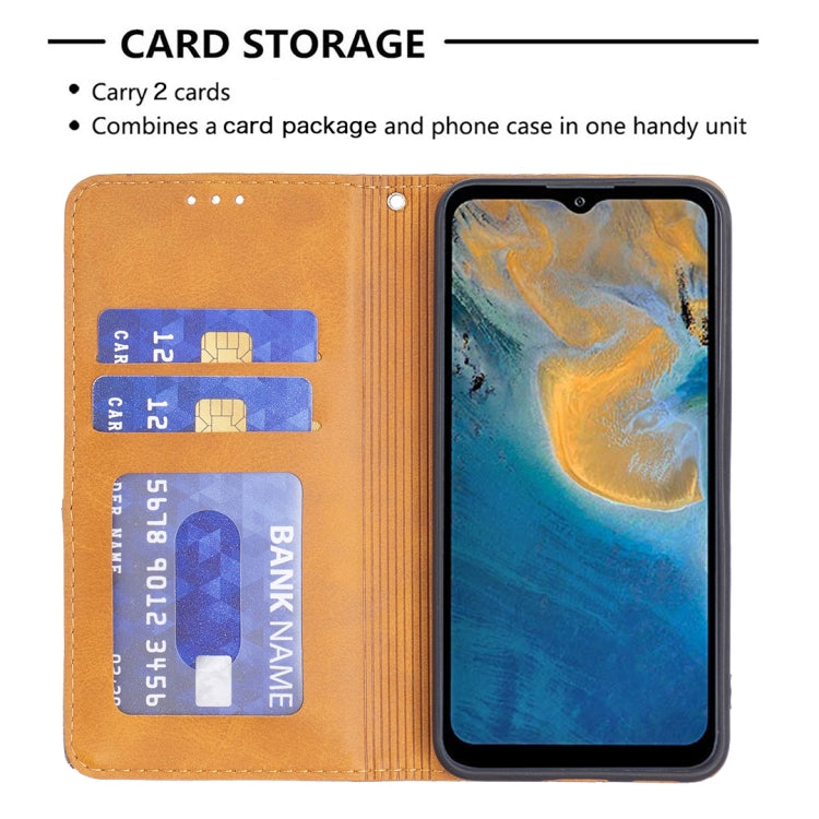 For ZTE Blade A51 Prismatic Invisible Magnetic Leather Phone Case