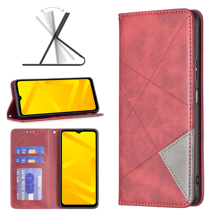 For ZTE Blade A71 Prismatic Invisible Magnetic Leather Phone Case