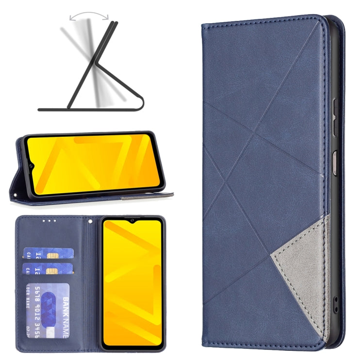 For ZTE Blade A71 Prismatic Invisible Magnetic Leather Phone Case