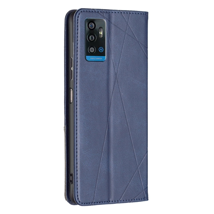 For ZTE Blade A71 Prismatic Invisible Magnetic Leather Phone Case