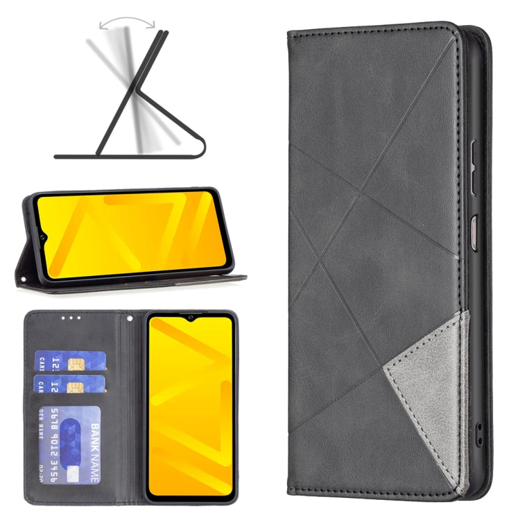 For ZTE Blade A71 Prismatic Invisible Magnetic Leather Phone Case