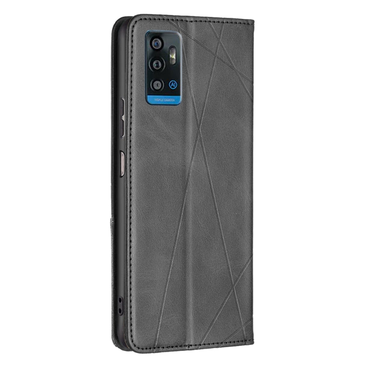 For ZTE Blade A71 Prismatic Invisible Magnetic Leather Phone Case