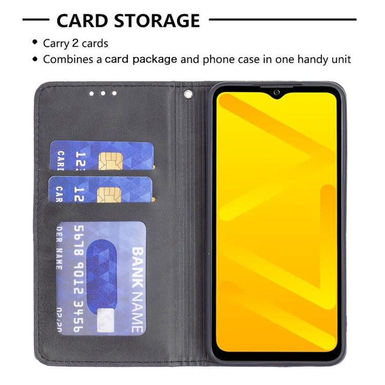For ZTE Blade A71 Prismatic Invisible Magnetic Leather Phone Case