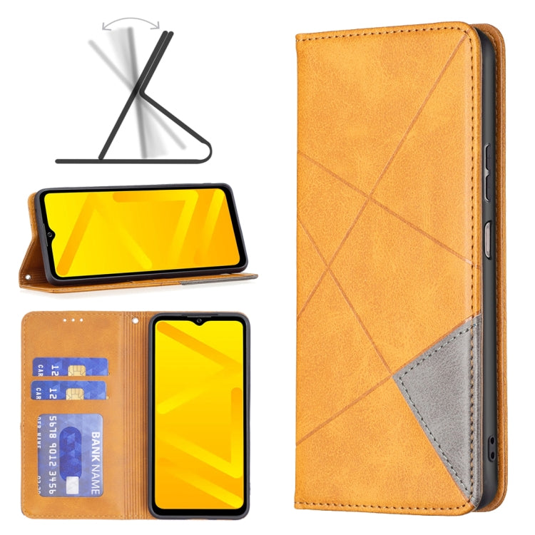 For ZTE Blade A71 Prismatic Invisible Magnetic Leather Phone Case