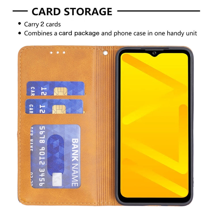 For ZTE Blade A71 Prismatic Invisible Magnetic Leather Phone Case