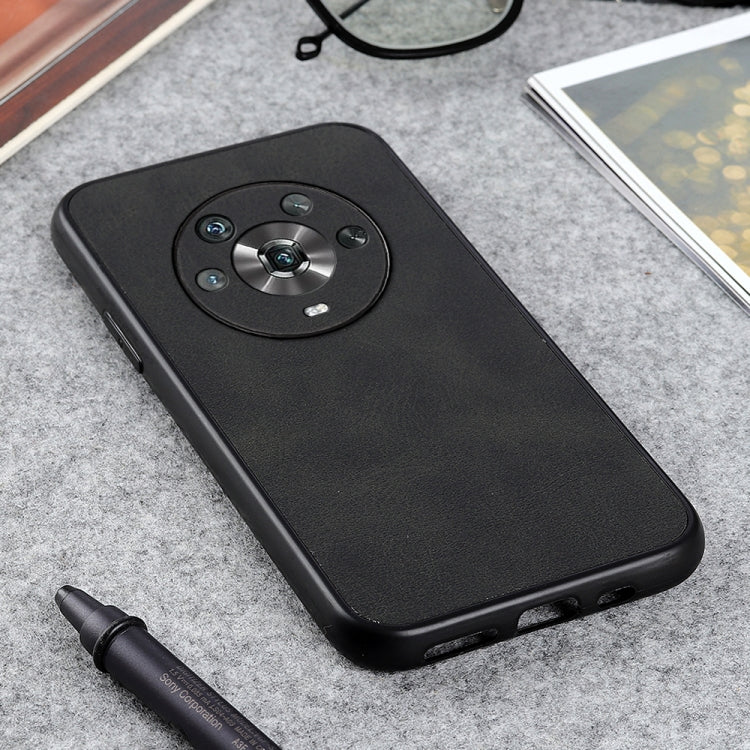 For Honor Magic4 Two-color Calf Texture PU Phone Case